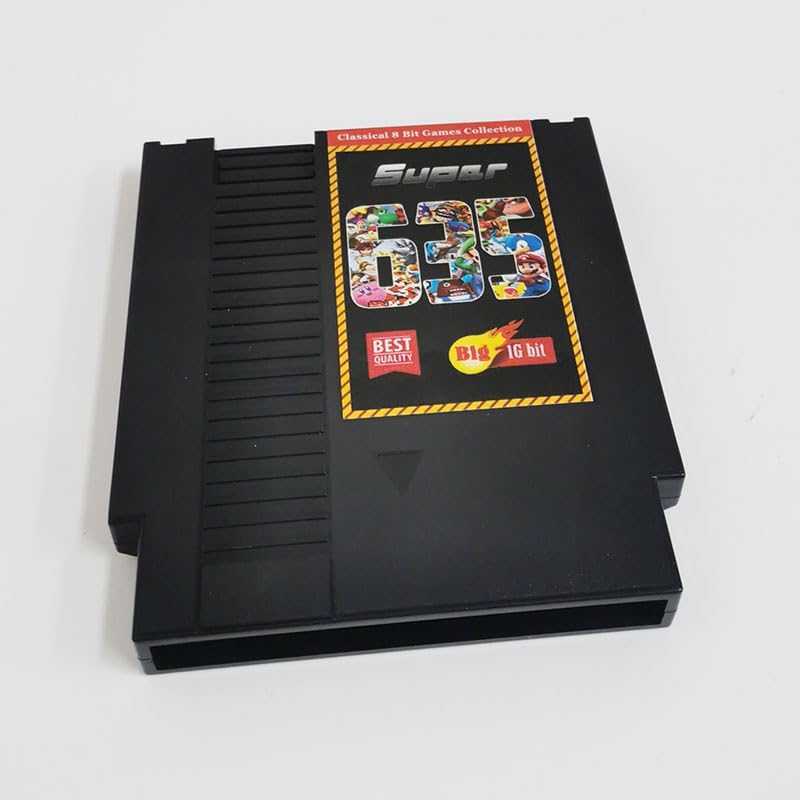 635 in 1 Cartridge Multicart Classic Games Collection (8 Bit NES Game Cartridge Very Rare - Black)