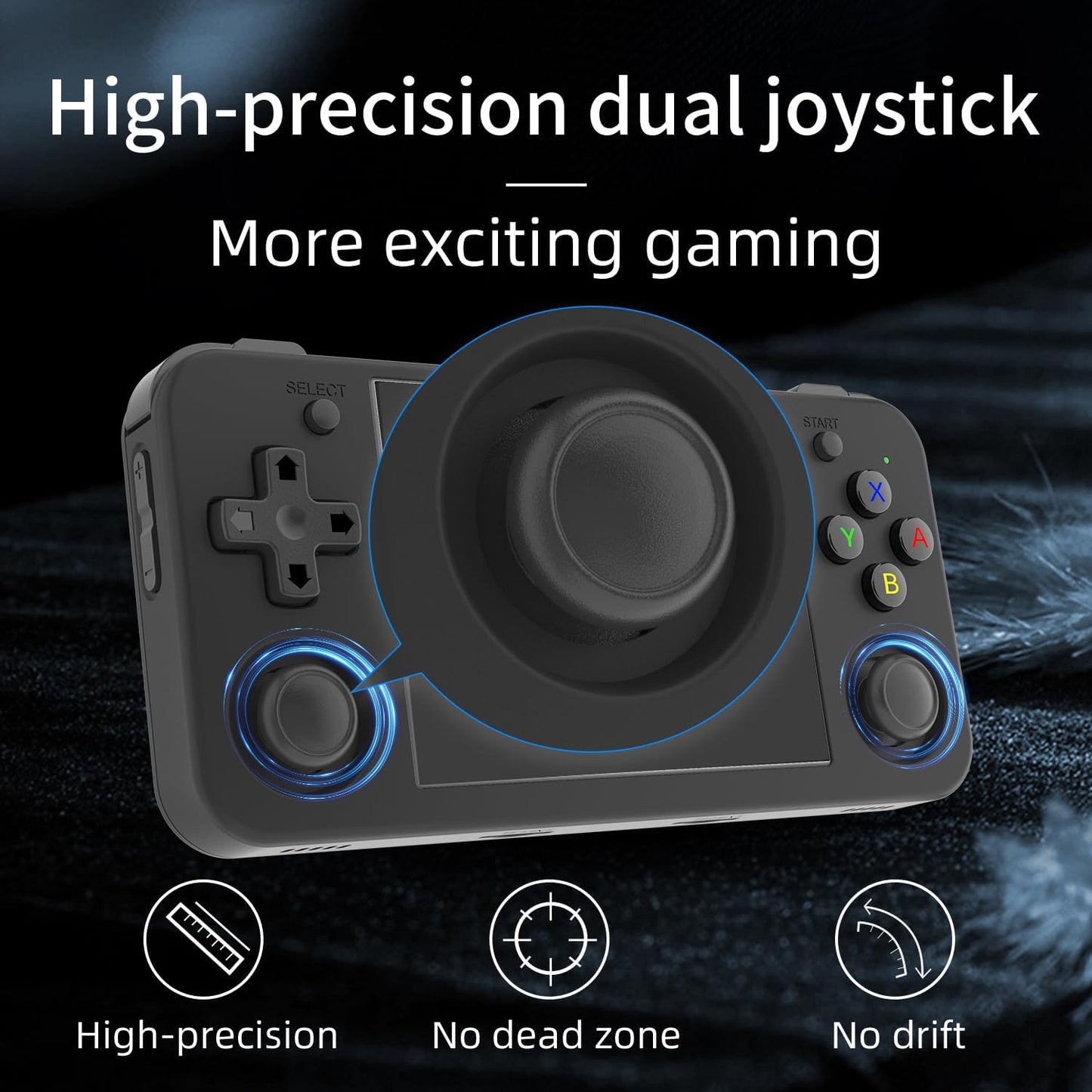 RG35XX H Handheld Game Console 3.5 Inch IPS Screen Linux System Retro Games Consoles Built-in 64G TF Card 5528 Classic Games Support HDMI and TV Output