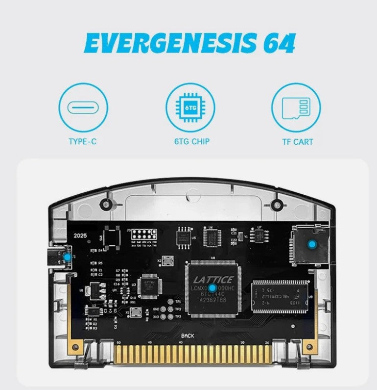 EverGenesis 64 Flash Cartridge for Nintendo 64 (N64) – SD Card Retro Gaming Cart with 64DD Support