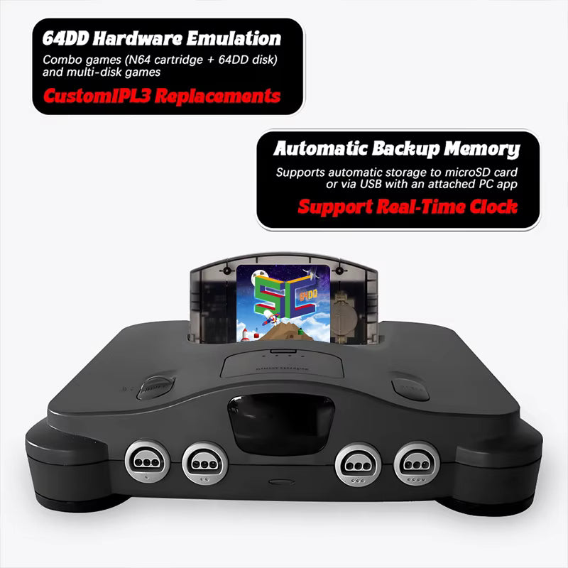 Summer Cart 64 – Open Source N64 Flash Cartridge | 64DD Compatible + 16GB SD Card | Legacy Collector’s Edition