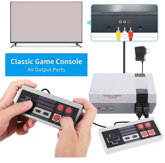 Retro Games Console,Classic Mini Console Built-in 620 Games Plug and Play TV Games with 2 Classic Edition Controllers for Kids and Adults AV Output