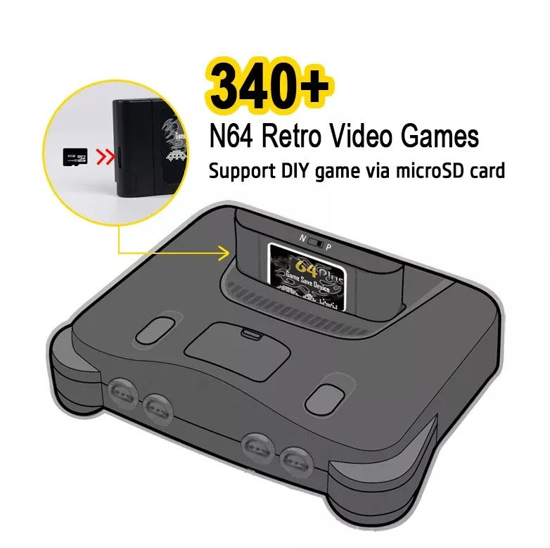 340 in 1 Retro Games for N64 - Region Free - 16gb Memory Flash Drive to Save Progress and Fast Loading